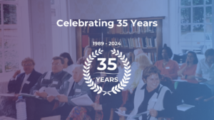 Image with text saying celebrating 35 years of central credit union